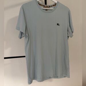 Light blue Burberry cotton tee shirt
